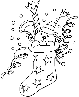 Skarpety świąteczne kolorowanki